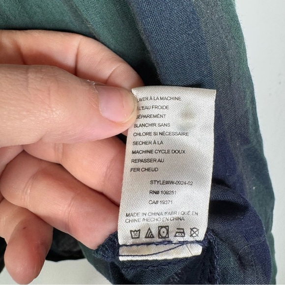 Isabella Sinclair High Neck Plaid Tank Top Size Medium - Picture 5 of 5